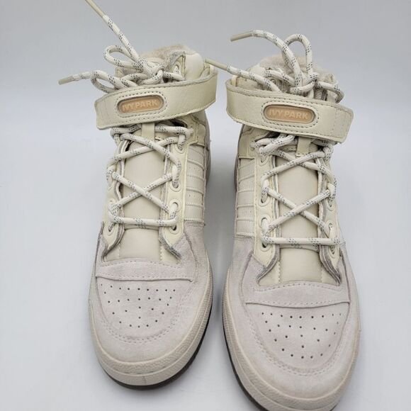 Adidas x Ivy Park Forum Mid Shoes GW2857‎ Beige Mens Sz 8 Womens sz 10 Sneakers - Picture 5 of 14